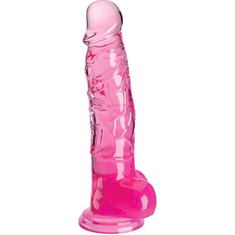 King cock clear - pene realistico con testiculos 16.5 cm rosa King cock clear - pene realistico con testiculos 16.5 cm rosa