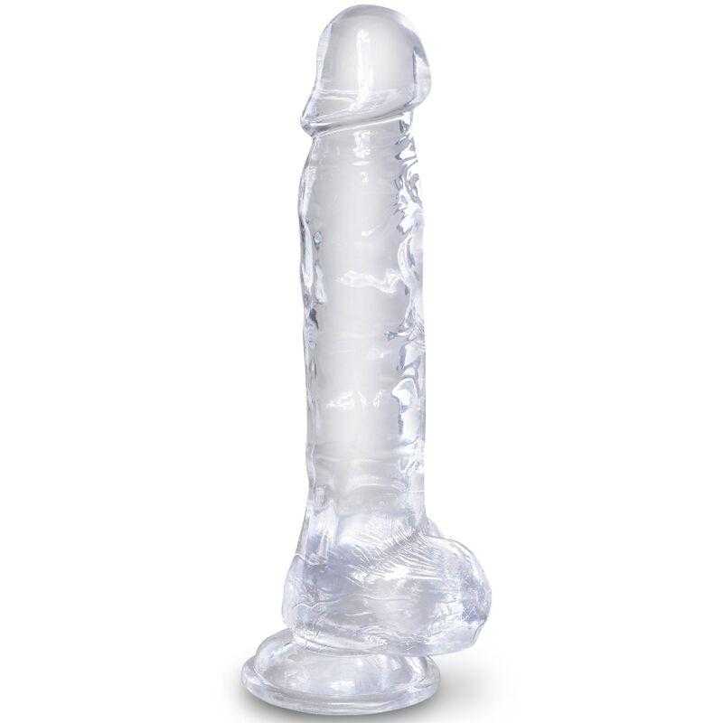 King cock clear - pene realistico con testiculos 16.5 cm transparente King cock clear - pene realistico con testiculos 16.5 cm transparente