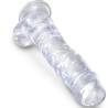 King cock clear - pene realistico con testiculos 16.5 cm transparente - 3