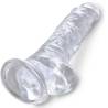 King cock clear - pene realistico con testiculos 16.5 cm transparente - 4