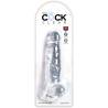 King cock clear - pene realistico con testiculos 16.5 cm transparente - 5