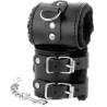 Darkness  esposas cuero con forro ajustables negro - 1