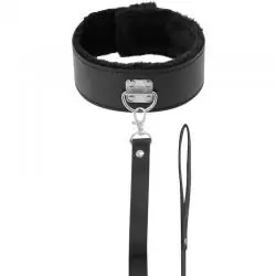 Darkness - collar forrado con cadena titanium