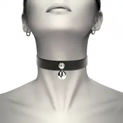 Coquette chic desire - collar cuero vegano accesorio woman cascabel