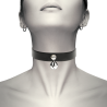 Coquette collar cuero vegano accesorio woman cascabel - 1