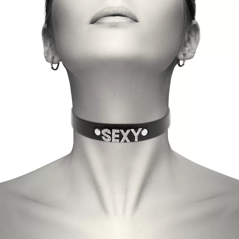 Coquette chic desire - choker cuero vegano sexy