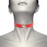 Coquette collar cuero vegano woman fetish color rojo - 1