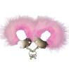 Adrien lastic - esposas metal con plumas rosa - 1