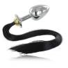 Plug anal de acero Metal Hard con cola negra