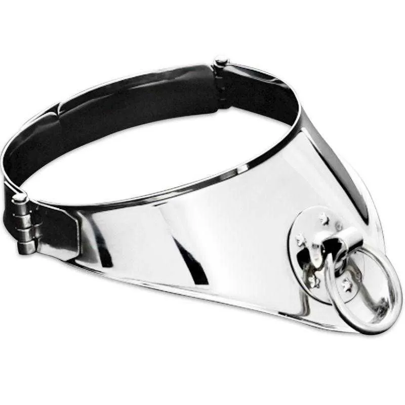 Metal hard collar restriccion con anilla y candado 12.5 cm Metal hard collar restriccion con anilla y candado 12.5 cm