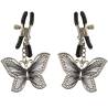 Pinzas para pezones con mariposas de metal colgantes