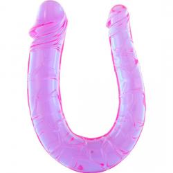 Sevencreations pene con dos cabezas de gelatina flexible