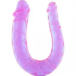 Sevencreations pene con dos cabezas de gelatina flexible