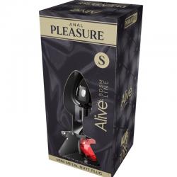 Alive - anal pleasure mini plug metal rojo talla s