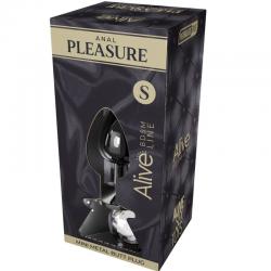 Alive - anal pleasure mini plug metal blanco talla s