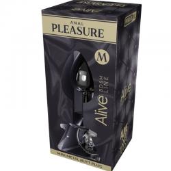 Alive - anal pleasure mini plug metal blanco talla m