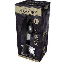 Alive - anal pleasure mini plug metal blanco talla l