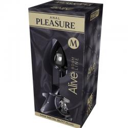 Alive - anal pleasure mini plug metal negro talla m