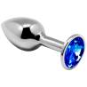 Plug anal de metal Alive talla M con joya azul