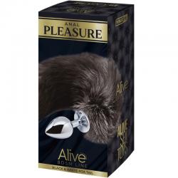 Alive - anal pleasure plug metal cola de zorro talla s