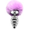 Plug Alive en espiral con pompón violeta claro talla M, de frente