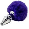 Plug Alive en espiral con pompón violeta oscuro talla M, en perspectiva