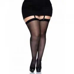 Leg avenue medias negras plus