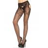 Leg avenue pantie en red bordada negro elegante - 1