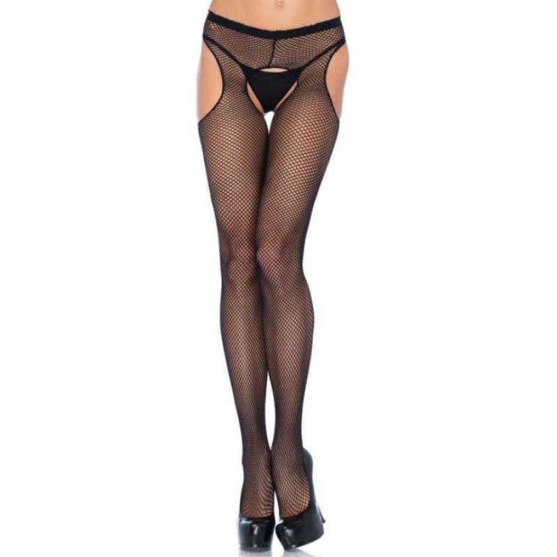Leg avenue pantys red con abertura negro Leg avenue pantys red con abertura negro