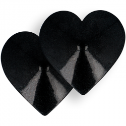 Coquette chic desire - cubre pezones corazones negros