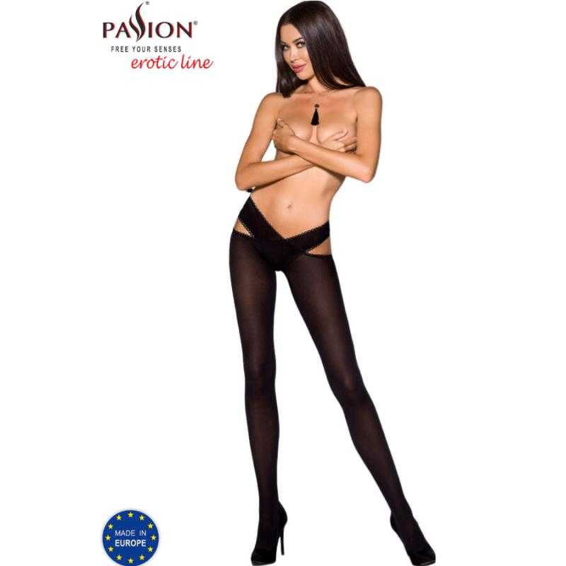 Passion - tiopen 005 medias negro 1/2 (60 den)