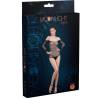 Body de rejilla negro Moonlight modelo 9, caja con la modelo