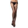 Liguero y medias de red industrial negra Leg Avenue