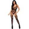 Bodystocking de encaje Leg Avenue Hard to Get, de frente