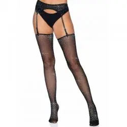 Leg avenue medias brillantes con liguero talla unica