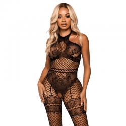 Leg avenue bodystocking cuello halter talla unica - blanco