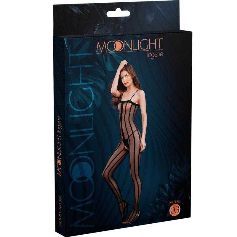 Moonlight - modelo 3 bodystocking negro talla unica