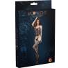 Bodystocking de encaje negro Moonlight modelo 8, caja azul con la modelo