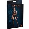 Body y medias negros Moonlight modelo 16, caja con la modelo