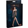 Vestido de rejilla negro Moonlight modelo 17, caja con la modelo