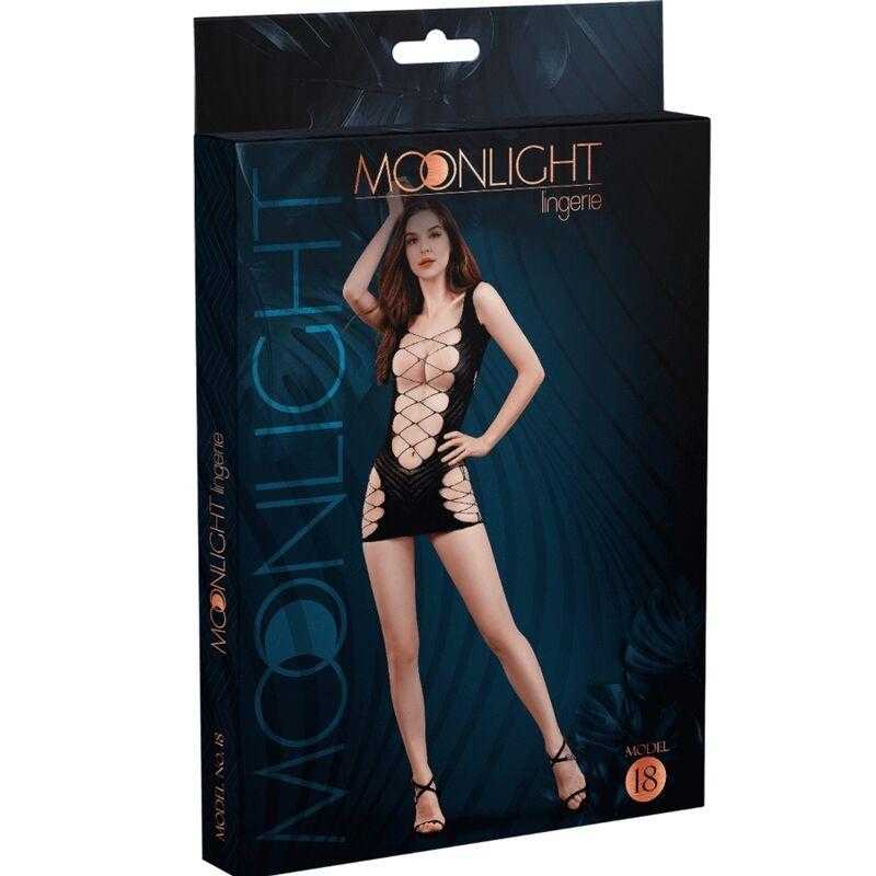 Moonlight - modelo 18 vestido abierto negro talla unica