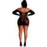 Minivestido Moonlight modelo 7 plus size puesto, por detrás