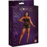 Vestido de rejilla plus size Moonlight modelo 10, caja con la modelo