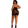Vestido de rejilla plus size Moonlight modelo 10, modelo de espaldas