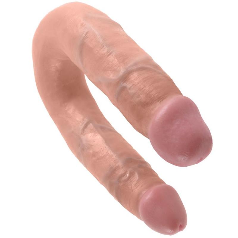 King cock dildo doble penetración 13.9 cm natural