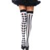 Leg avenue - calcetines altos arlequin negro/blanco - 1
