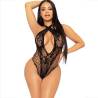 Leg avenue - teddy halter con encaje negro - 1