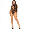 Leg avenue - teddy halter con encaje negro - 4