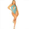 Leg avenue - teddy halter con encaje azul - 5