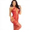 Leg avenue - bodystocking cuello halter red corazones rojo - 2